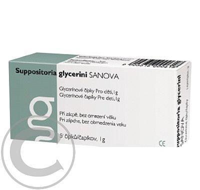 Suppositoria Glycerini SANOVA Glycerinové čípky Děti 1g 5ks